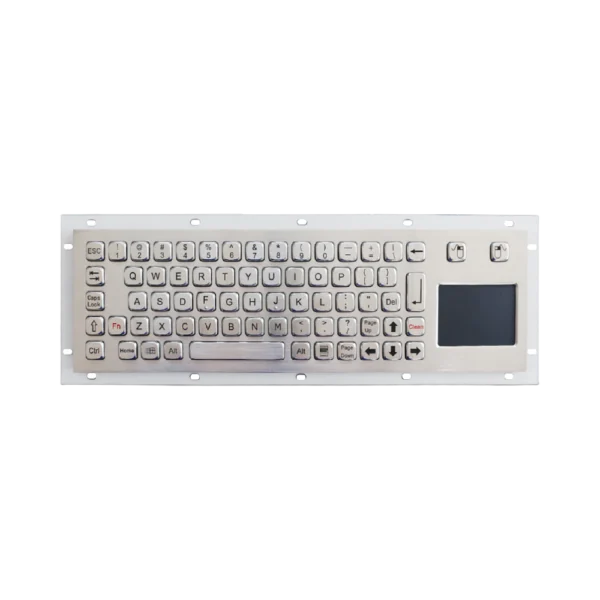 Tastiera industriale in acciaio inox IP65 con 70 tasti e touchpad integrato modello GPK-A343TP-DWP